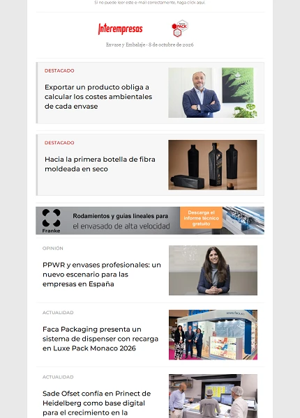 Newsletter Envase y Embalaje