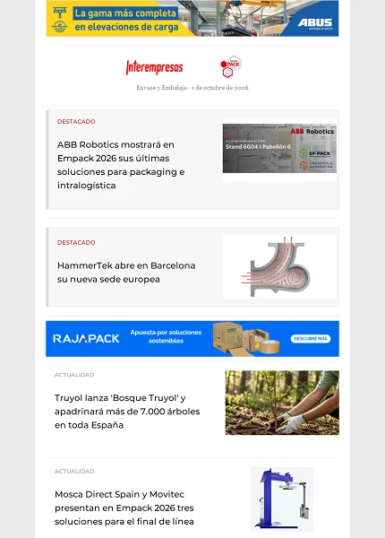 Newsletter Envase y Embalaje Newsletter Envase y Embalaje