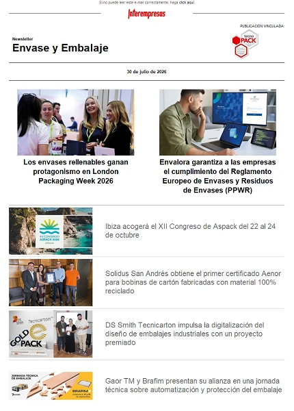 Newsletter Envase y Embalaje Newsletter Envase y Embalaje
