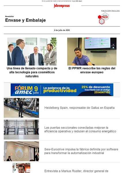 Newsletter Envase y Embalaje Newsletter Envase y Embalaje