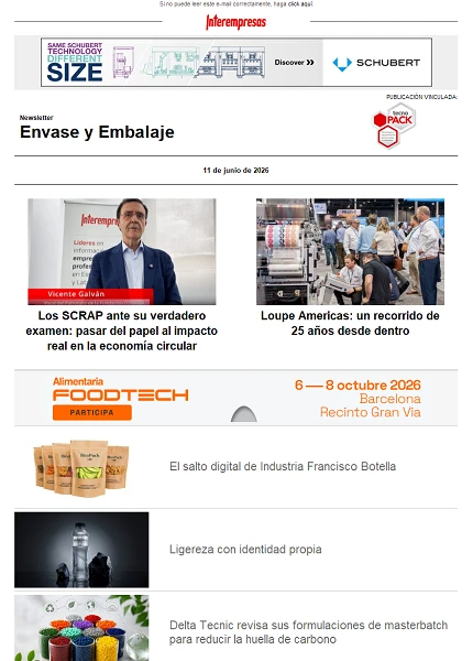 Newsletter Envase y Embalaje Newsletter Envase y Embalaje