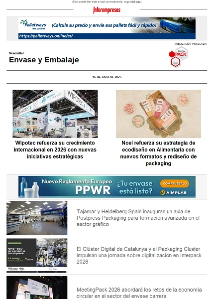 Newsletter Envase y Embalaje