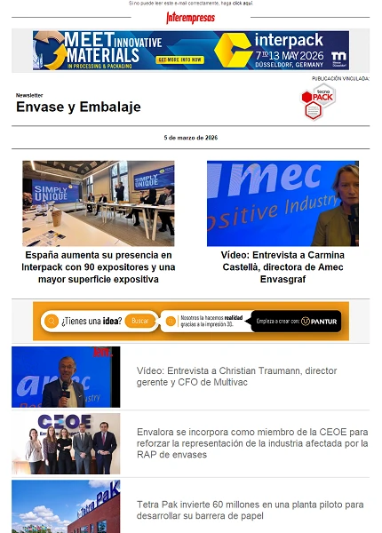 Newsletter Envase y Embalaje
