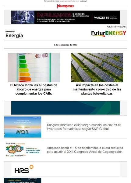 Newsletter Energía