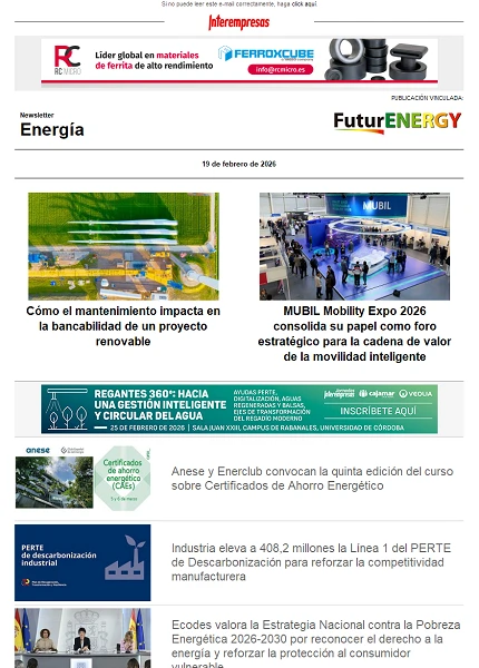 Newsletter Energía