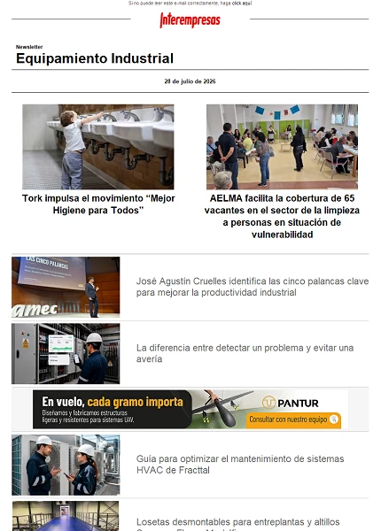 Newsletter Equipamiento industrial Newsletter Equipamiento industrial