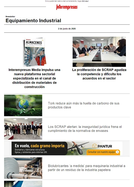 Newsletter Equipamiento industrial Newsletter Equipamiento industrial