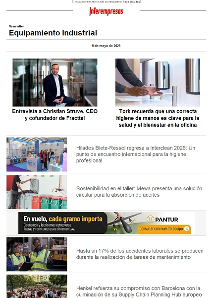 Newsletter Equipamiento industrial