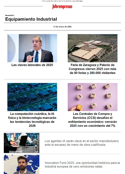 Newsletter Equipamiento industrial