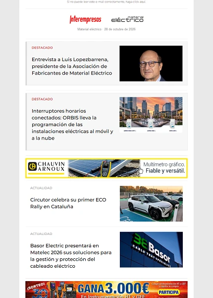 Newsletter Material eléctrico