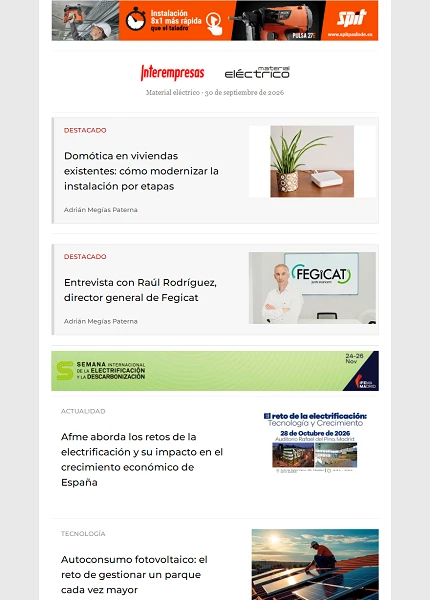 Newsletter Material eléctrico Newsletter Material eléctrico