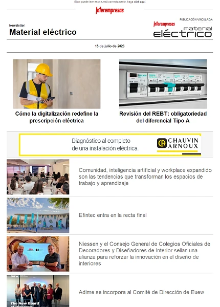 Newsletter Material eléctrico Newsletter Material eléctrico