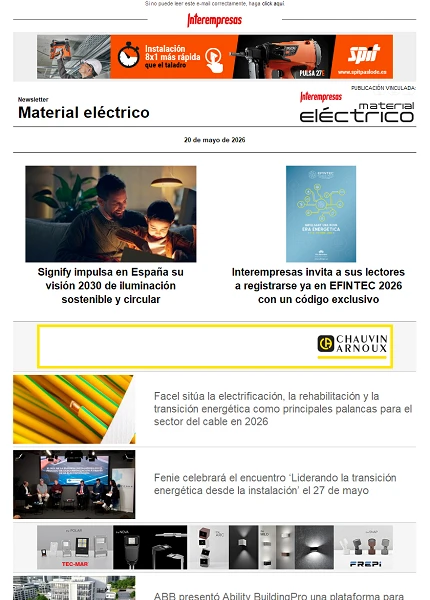 Newsletter Material eléctrico