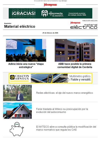 Newsletter Material eléctrico