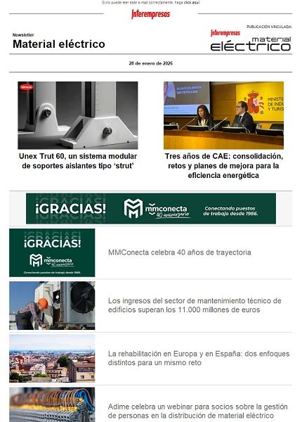 Newsletter Material eléctrico Newsletter Material eléctrico