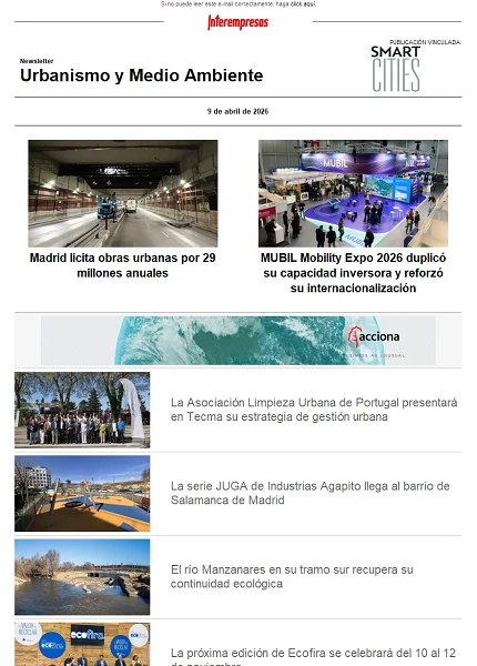 Newsletter Urbanismo y Medio ambiente