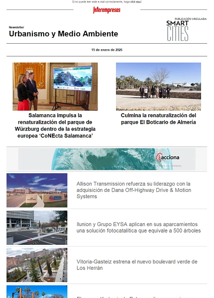 Newsletter Urbanismo y Medio ambiente