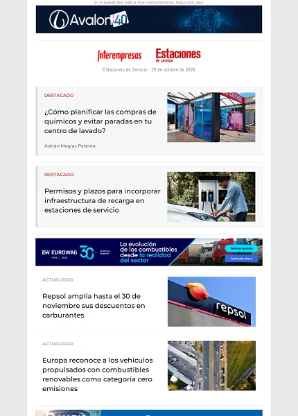 Newsletter Estaciones de Servicio Newsletter Estaciones de Servicio