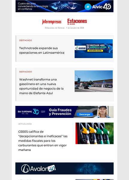 Newsletter Estaciones de Servicio Newsletter Estaciones de Servicio