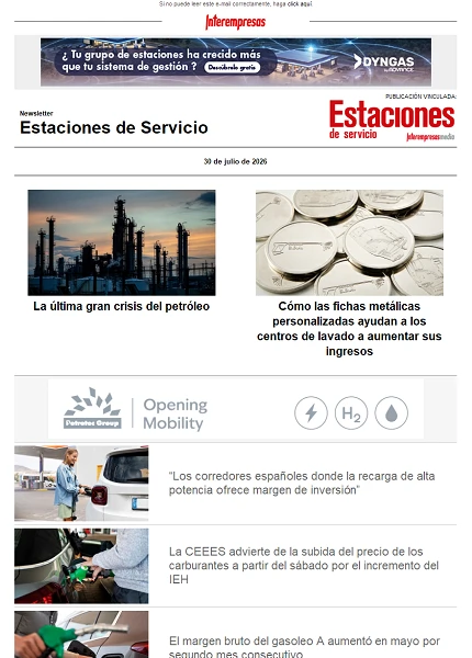 Newsletter Estaciones de Servicio Newsletter Estaciones de Servicio