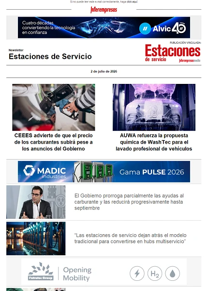 Newsletter Estaciones de Servicio