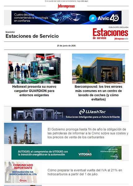 Newsletter Estaciones de Servicio