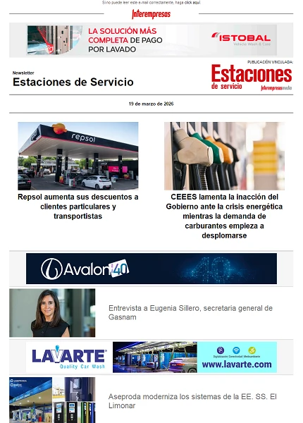 Newsletter Estaciones de Servicio