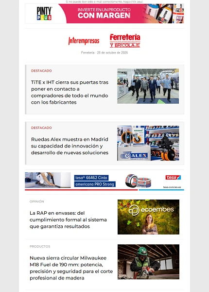 Newsletter Ferretería