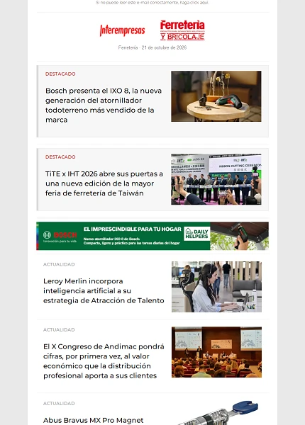 Newsletter Ferretería Newsletter Ferretería