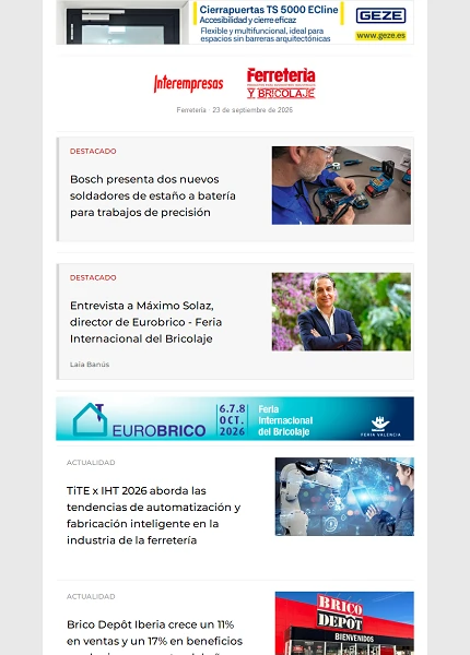 Newsletter Ferretería