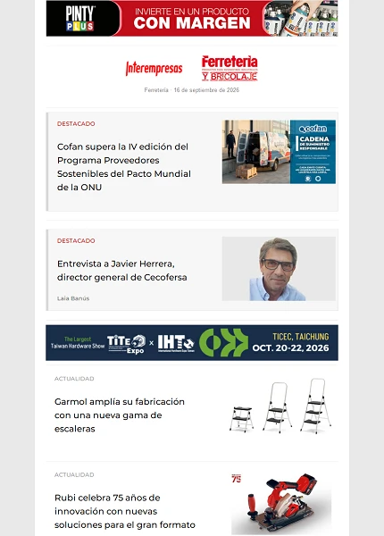 Newsletter Ferretería