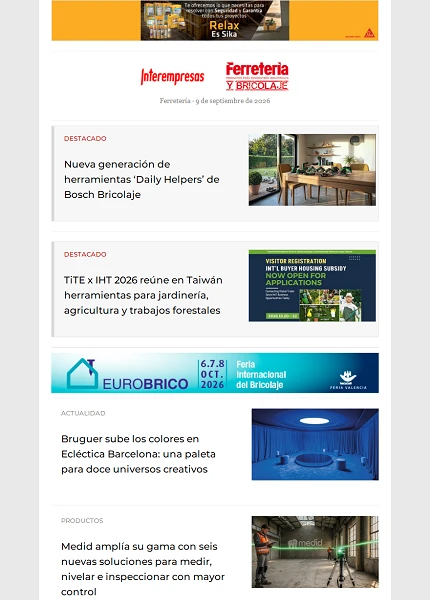 Newsletter Ferretería Newsletter Ferretería