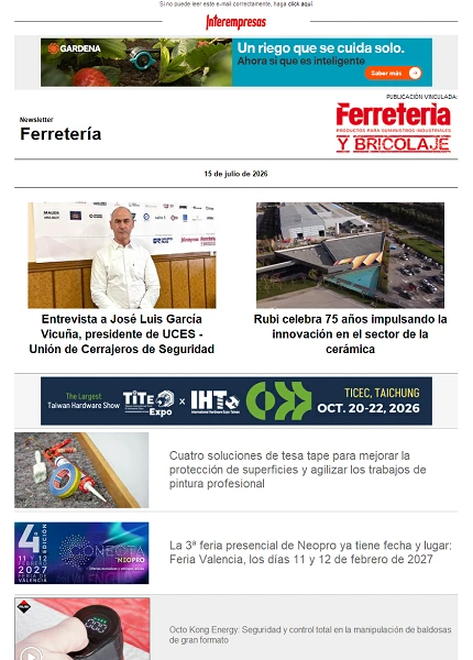Newsletter Ferretería Newsletter Ferretería