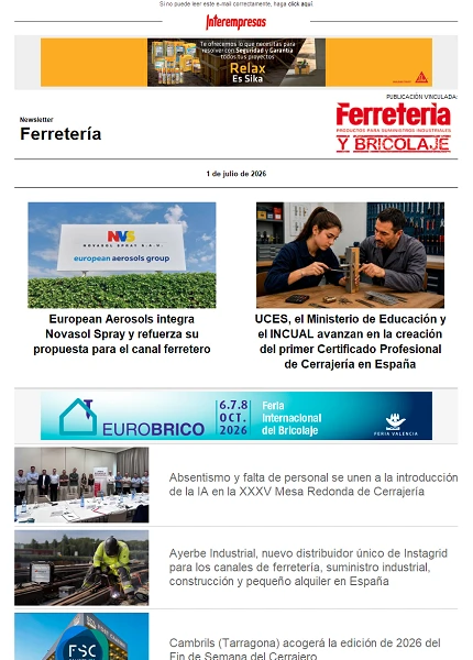 Newsletter Ferretería
