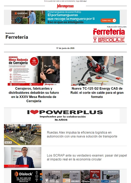 Newsletter Ferretería Newsletter Ferretería