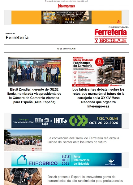 Newsletter Ferretería Newsletter Ferretería