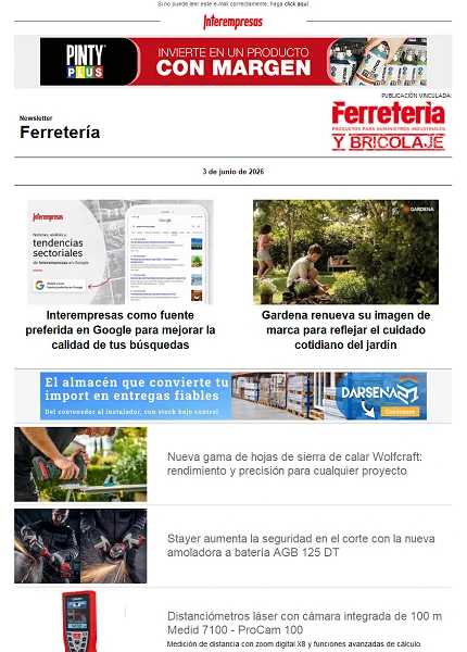 Newsletter Ferretería Newsletter Ferretería