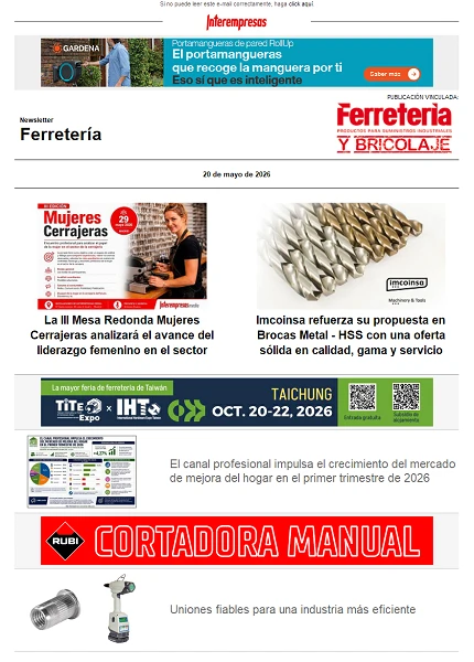 Newsletter Ferretería Newsletter Ferretería
