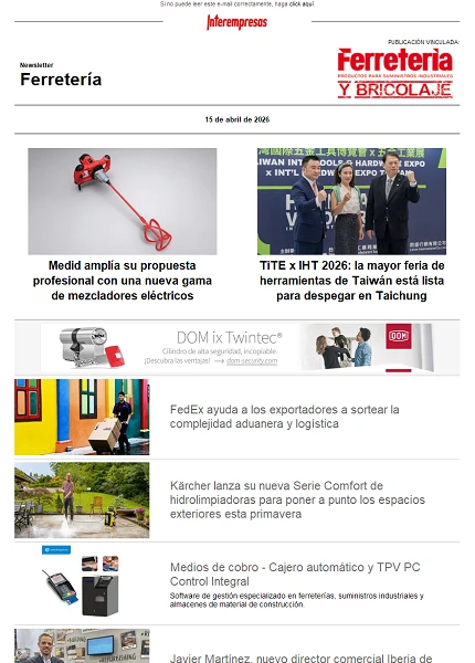 Newsletter Ferretería