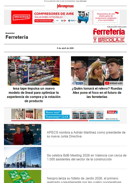 Newsletter Ferretería