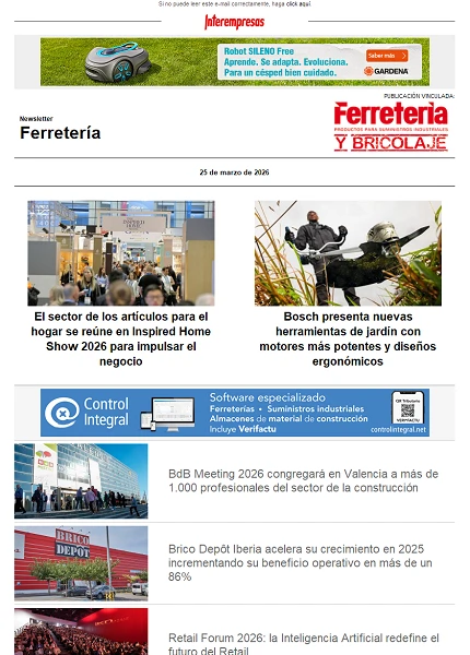 Newsletter Ferretería