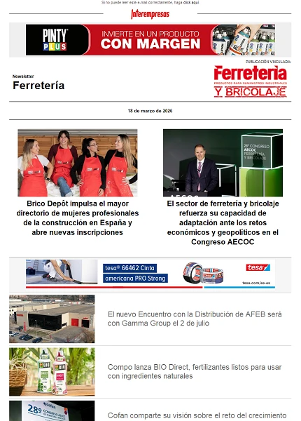 Newsletter Ferretería