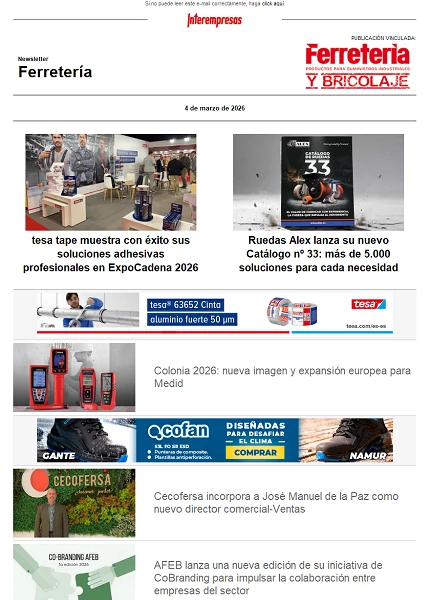Newsletter Ferretería