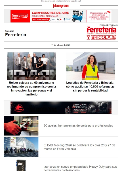 Newsletter Ferretería