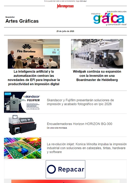 Newsletter Artes Gráficas Newsletter Artes Gráficas