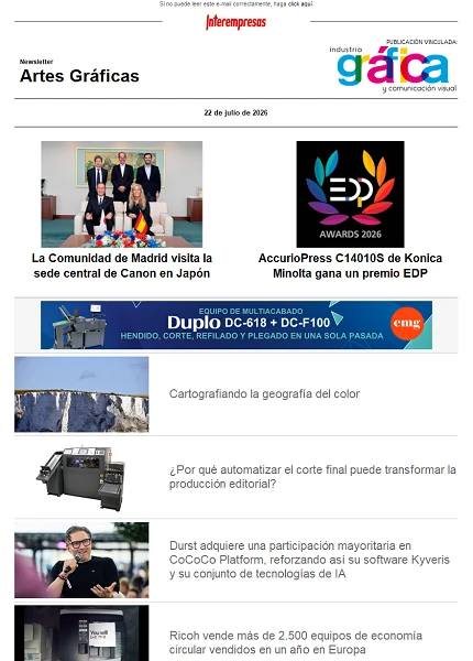 Newsletter Artes Gráficas