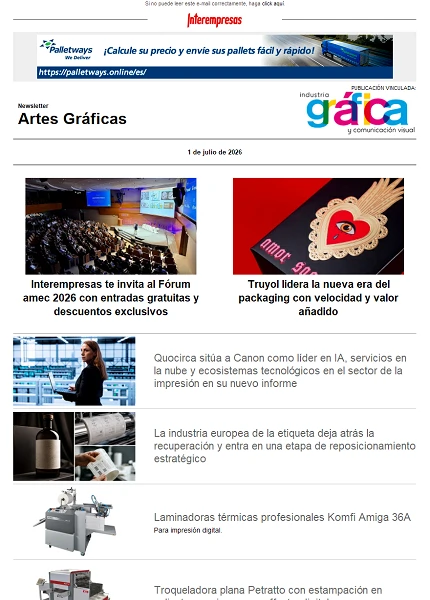 Newsletter Artes Gráficas