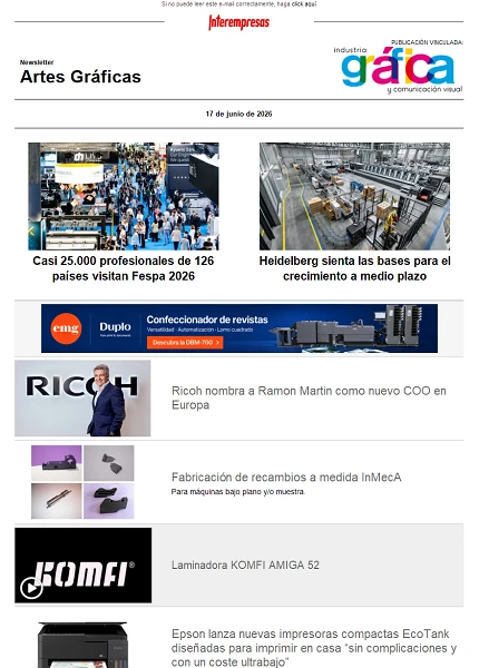 Newsletter Artes Gráficas Newsletter Artes Gráficas