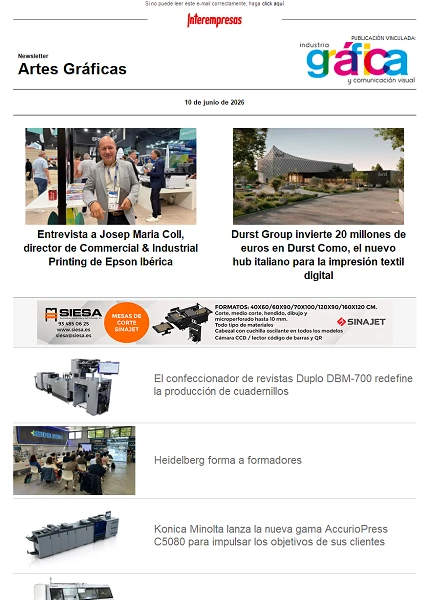 Newsletter Artes Gráficas Newsletter Artes Gráficas