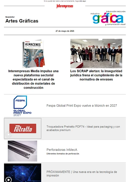 Newsletter Artes Gráficas